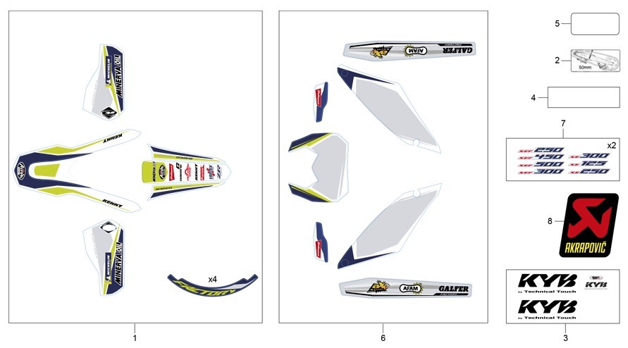 adhésifs [450 SEF FACTORY [2020 [Enduro]]]