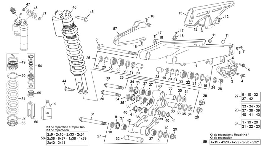 amortisseur - bras oscillant [300 SEF-R RACING [2020 [Enduro]]]