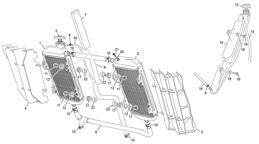 radiateur [300 SEF-R RACING [2020 [Enduro]]]