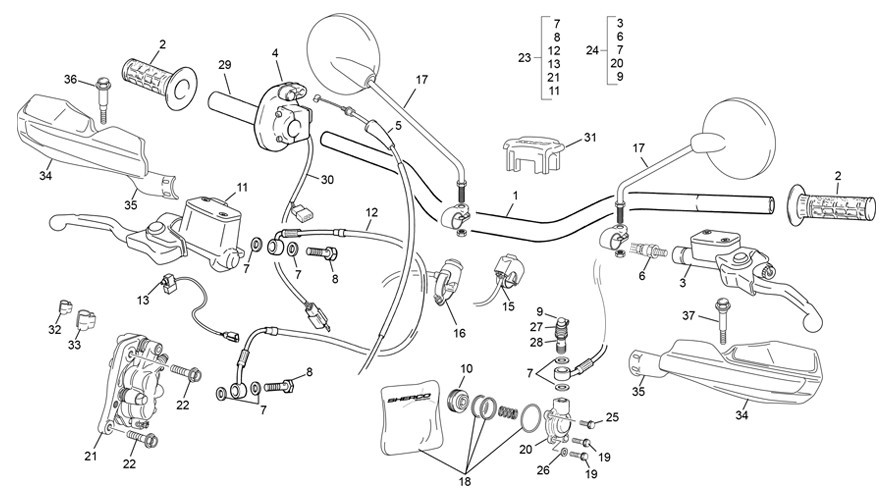 guidon [300 SEF-R RACING [2020 [Enduro]]]