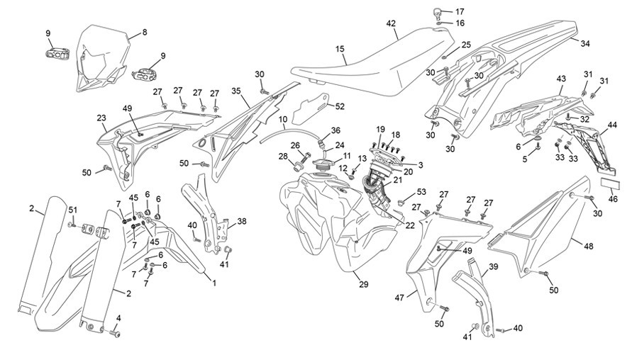 plastiques [300 SEF-R RACING [2020 [Enduro]]]