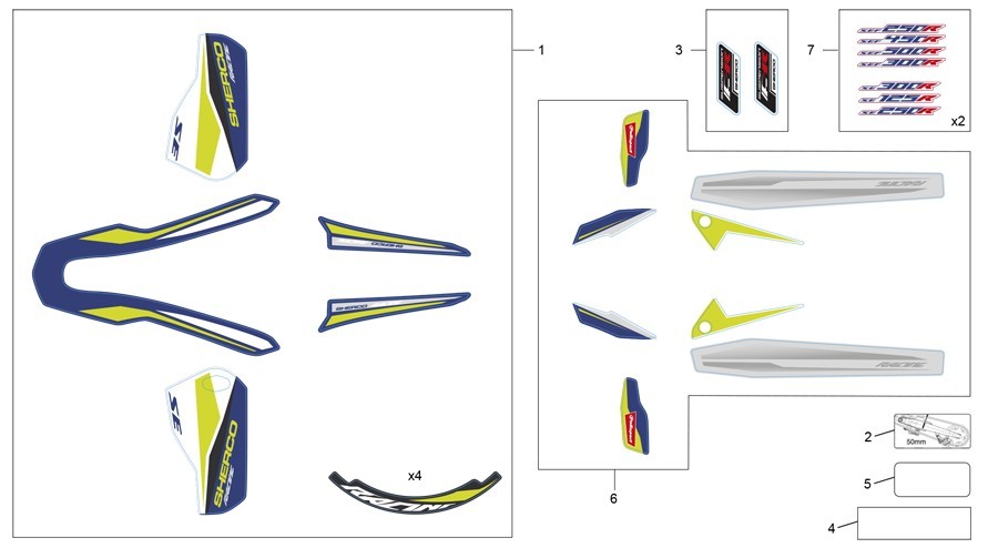 adhésifs [300 SEF-R RACING [2020 [Enduro]]]