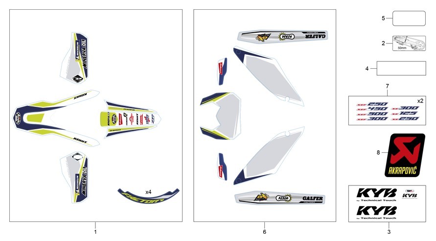 adhésifs [300 SEF FACTORY [2020 [Enduro]]]