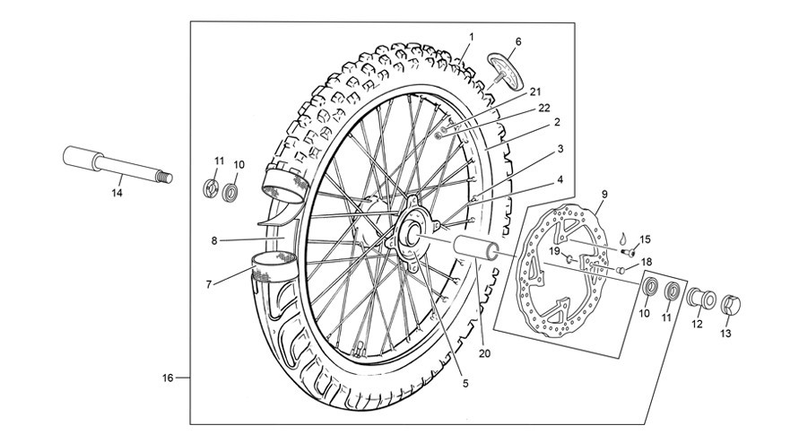 roue avant [300 SE-R RACING [2020 [Enduro]]]